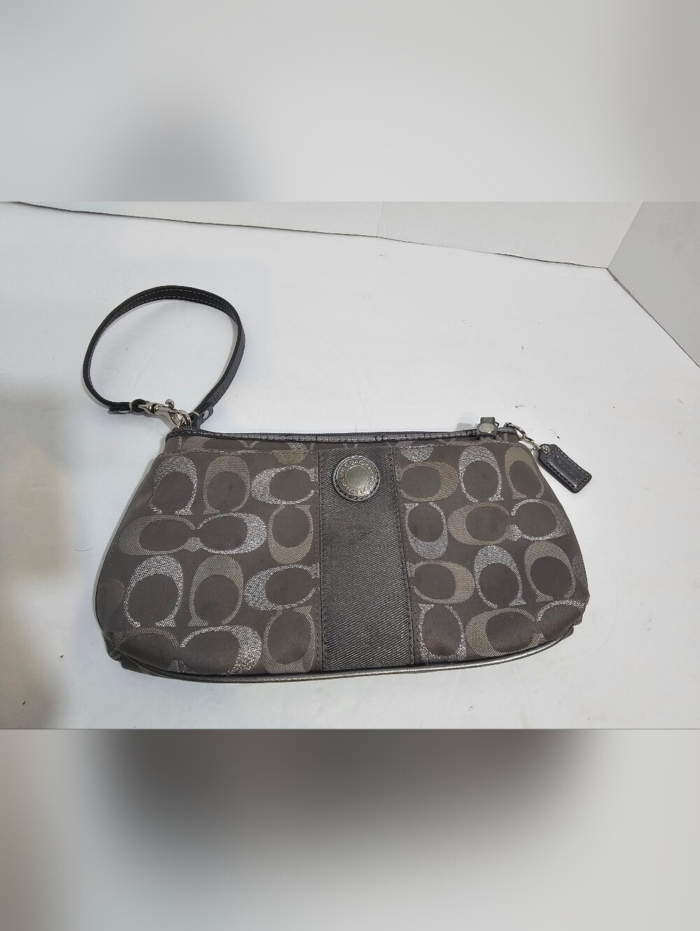 Coach Signature Wristlet Mini Bag Handbag Classic
